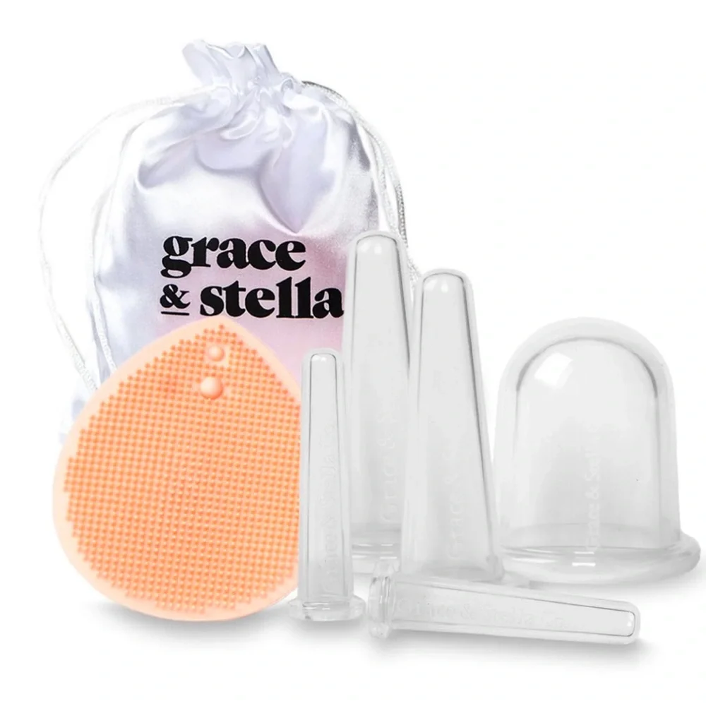 Grace and Stella Facial Cupping Massage Set w/ Jojoba Oil - Picture 2 of 6